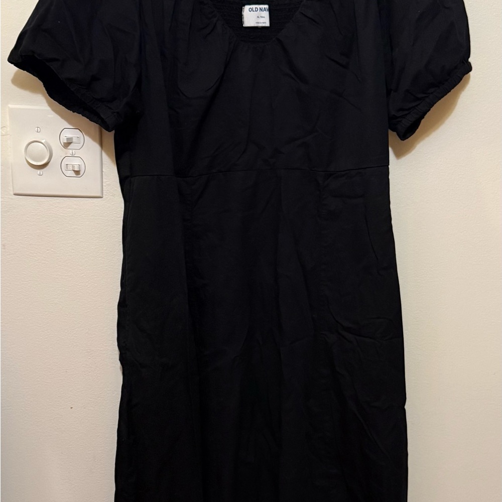 Old Navy Elegant Black Puff Sleeve Dress Women’s XL Tall